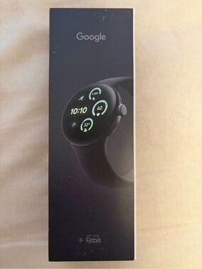 NWT Google Pixel Watch 3 41mm Wi-Fi Matte Black Case Obsidian Band NIB